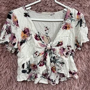 ILLA ILLA crop top, tie front
